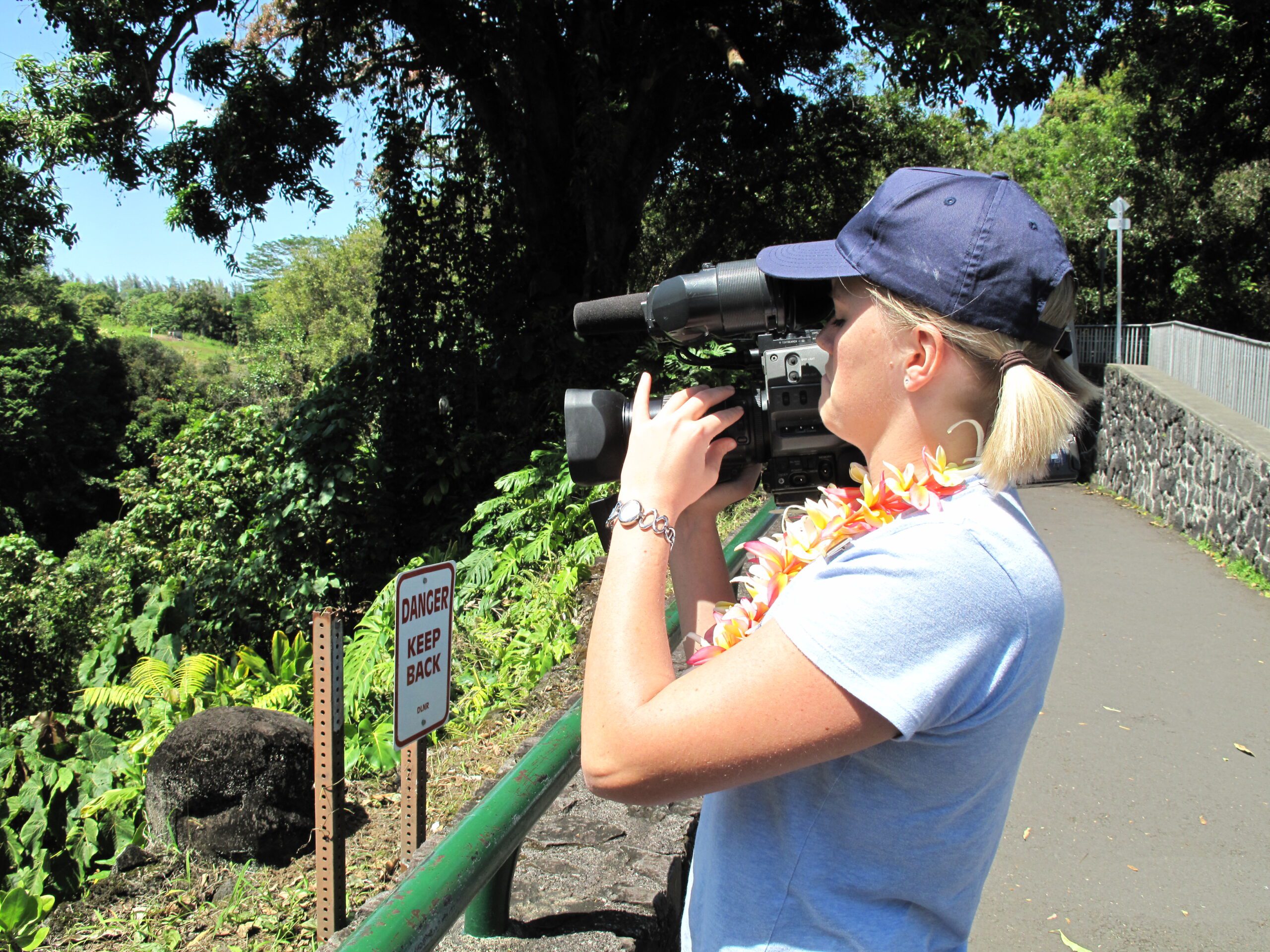 CEO, Jennifer Cummins, while employed with Carnival Cruiselines capturing footage in one of the many port calls. 